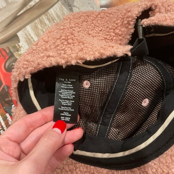 Rag&bone Addison fleece baseball cap - Picture 3 of 3